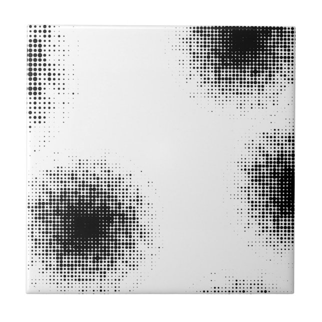 Modern, cool trendy abstract halftone dots pattern tile (Front)
