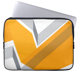 Modern, cool, trendy, urban, simple geometric art laptop sleeve