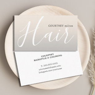 Modern Cool Typography Hair Stylist Business Card