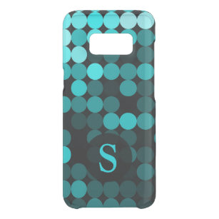 Modern Cool Unique Turquoise Dots Pattern Monogram Uncommon Samsung Galaxy S8 Case