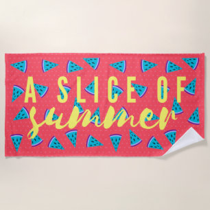 Modern Cool Watermelon Summer Beach Towel