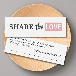 Modern Cool White Rose Beauty Salon Referral