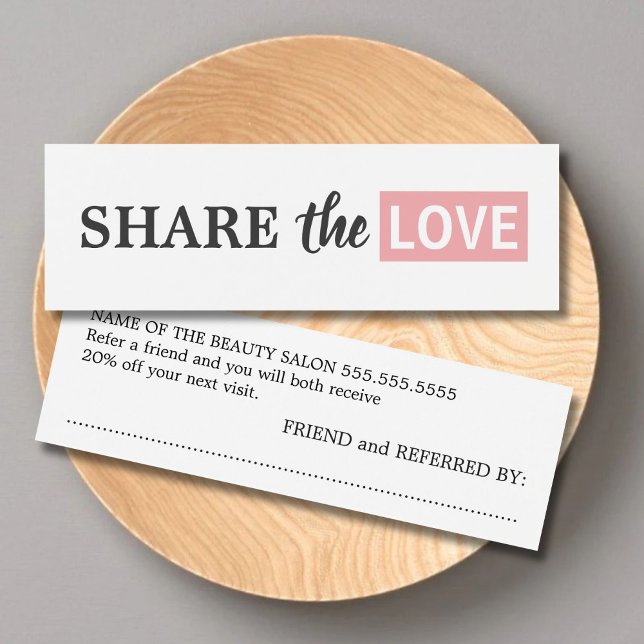 Modern Cool White Rose Beauty Salon Referral (Creator Uploaded)