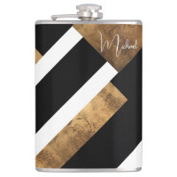 Modern Copper Geometric Monogrammed Chic