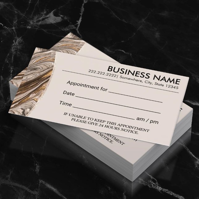 Modern Copper & Gold Salon Spa Appointment Card (Creator Uploaded)