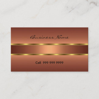 Modern Copper Orange Elegant Business Card