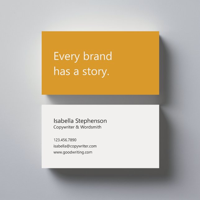 Modern Copywriter Freelance Writer  Business Card (Creator Uploaded)