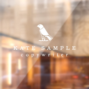 Modern Copywriter Personal Brand Bird Window Cling