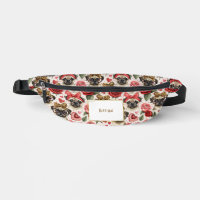 Modern Coquette Pug Dog Pattern Personalised