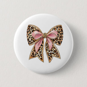 Modern coquettish bow 6 cm round badge