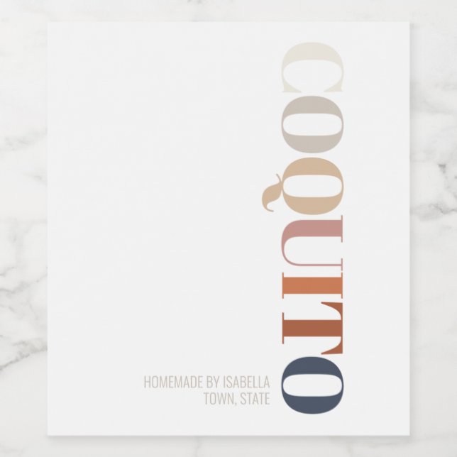 Modern Coquito Christmas Wine Label (Single Label)
