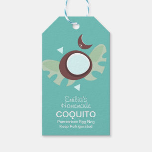 Modern Coquito Recipe Drink Coconut Egg Nog Gift Tags