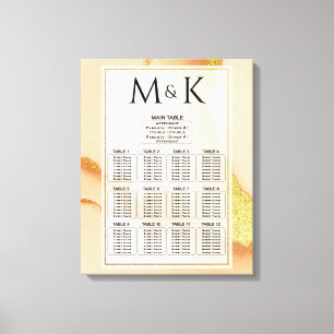 Modern Coral Abstract 💡 Inky Oil Wedding Canvas Print