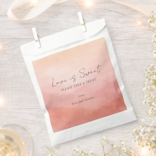Modern Coral Coastal Chic Elegant Wedding Favour Bags