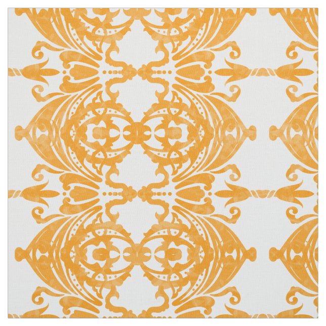 Modern Coral Floral Custom Fabric (Swatch)