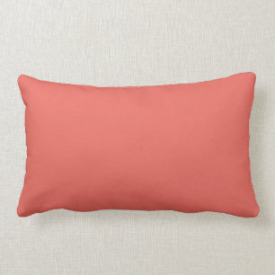 Modern Coral Pink Patterned Reversible Pillow