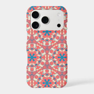 Modern coral red Pug pattern