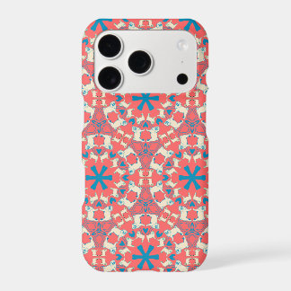 Modern coral red Pug pattern