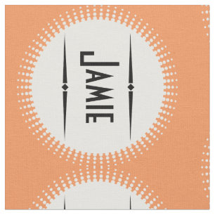 Modern Coral Retro Personalised Fabric