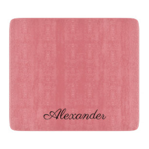 Modern Coral template,  Black Script   Cutting Board