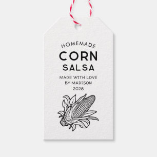 Modern corn salsa homemade recipe pantry gift tags