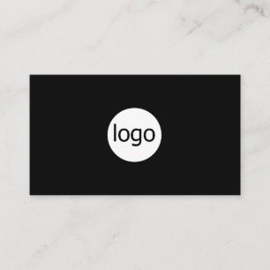 Modern Corporate Black   Custom Logo Circle  Business Card