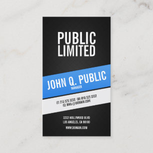Modern Corporate Black Professional Business Card