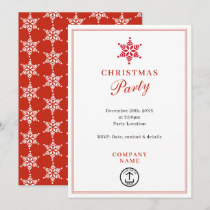 Modern Corporate Business Christmas Party  Invitation