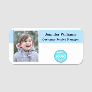 Modern Corporate Business Logo Employee ID Photo Name Tag