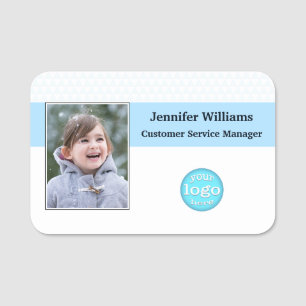 Modern Corporate Business Logo Employee Photo ID Name Tag