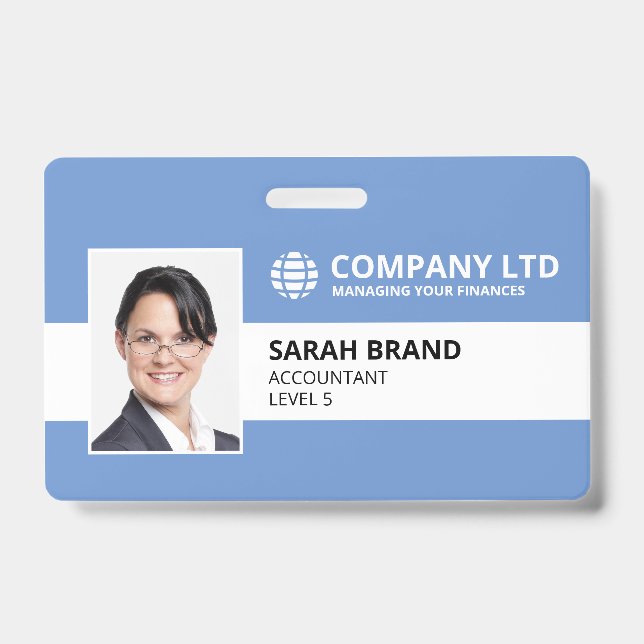Modern Corporate Business Staff ID Badge (Front)