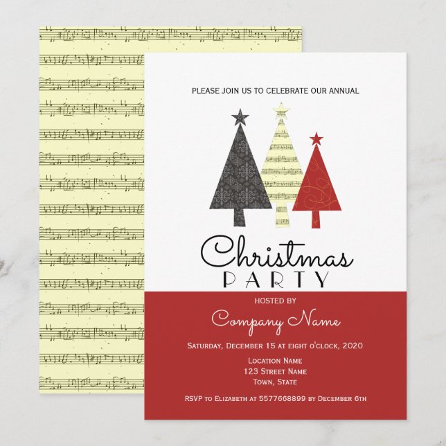Modern Corporate Christmas Invitation (Front/Back)