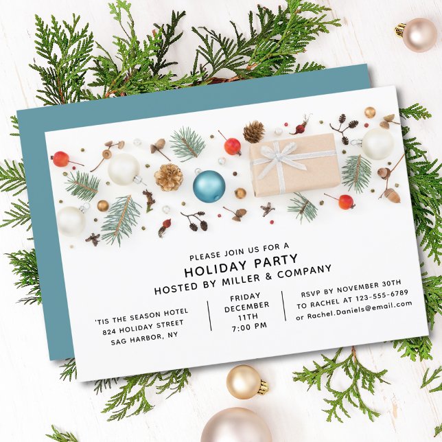 Modern Corporate Christmas Party Minimalist Chic Invitation (Creator Uploaded)