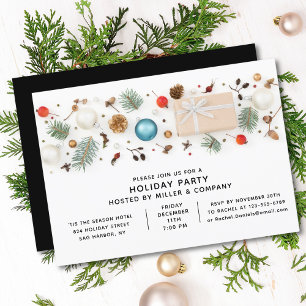 Modern Corporate Christmas Party Minimalist Chic Invitation