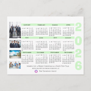 Modern Corporate Company Logo Photo 2026 Calendar Postcard