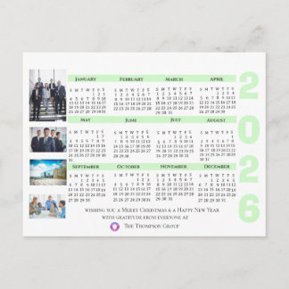 Modern Corporate Company Logo Photo 2026 Calendar Postcard