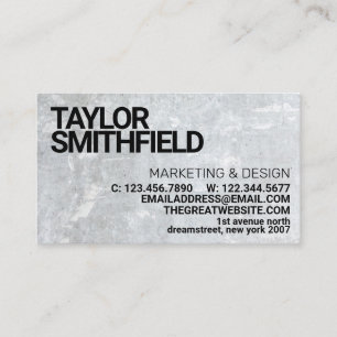 Modern Corporate Concrete Vintage Business Card