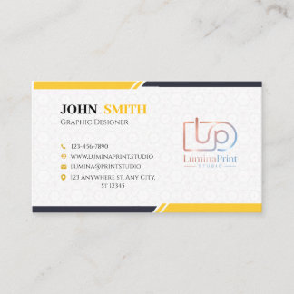 Modern Corporate Graphic Designer Custom Logo Business Card
