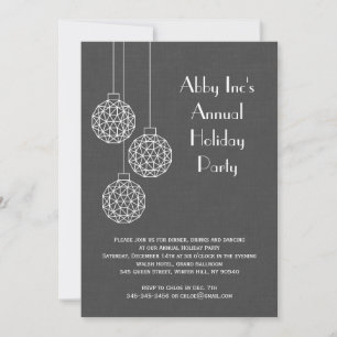 Modern Corporate Holiday Party Invitation - grey