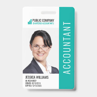 Modern Corporate Logo Photo Employee ID Badge