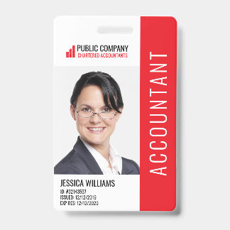 Modern Corporate Logo Photo Employee ID Badge