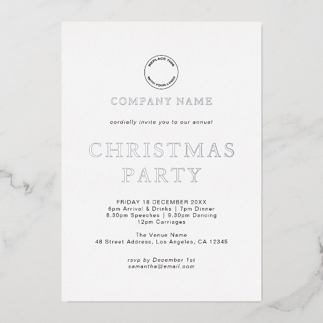 Modern Corporate Text Christmas Party Luxury Real (Front)