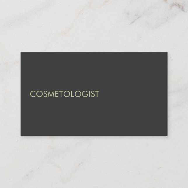 Modern Cosmetologist Professional Business Card (Front)