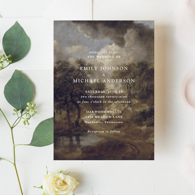 Modern cottage, fine art wedding invitation (Creator Uploaded)