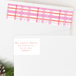 Modern Cotten Candy Christmas Plaid Return Address Wrap Around Label<br><div class="desc">Modern Cotten Candy Christmas Plaid Return Address wrap around label
*part of a collection</div>