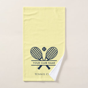 Modern Country Club Name Tennis Team Custom Swag Hand Towel