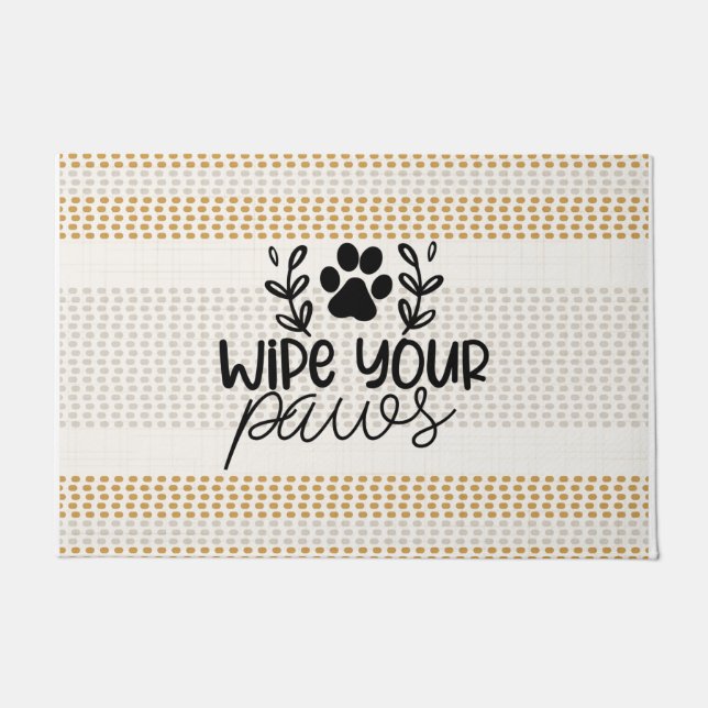 Modern Country Farmhouse, Wipe Your Paws Doormat (Front)