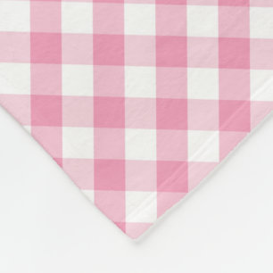 Modern Country Gingham Check Pattern Fleece Blanket