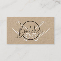 Modern Country Kraft Butcher Logo