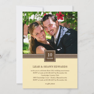 Modern Couple Anniversary Invitation (Cream)